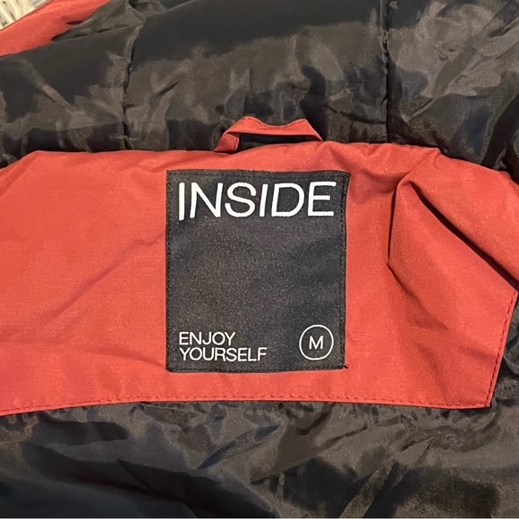 Men’s INSIDE Red and Black Jacket/waterproof size medium NWT’s - Picture 2 of 8